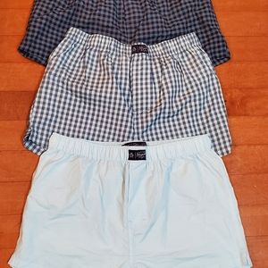 NWOT Boxers(3), blue plaids variety, sz Lrg